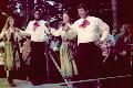 Robin Sundström, Carita Ahlman och Runar Abrahamsson, midsommarfest 1974 